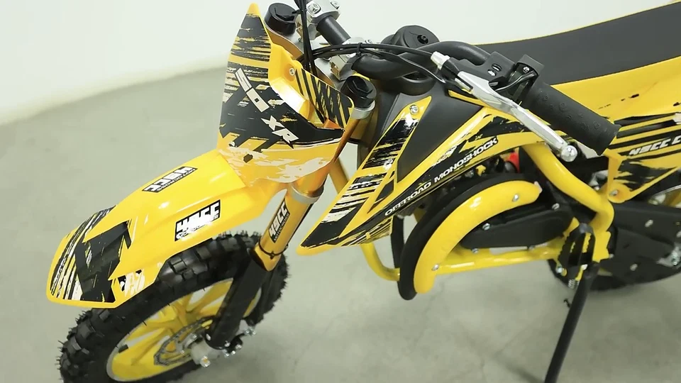 Bicicleta de cross 49cc 2 tiempos para niños - Pit Bike todoterreno gasolina (doble escape) Foto 2 de 4