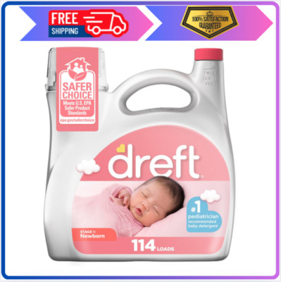 Dreft Stage 1 Baby Laundry Detergent   HE Compatible, 114 Loads