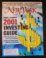 New York Magazine Jan 22 2001 James Cramer Investing Guide Vintage Finance