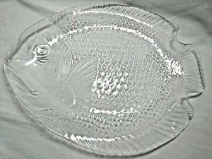 Vintage Luminarc Arcoroc France Glass Platter Fish Shaped 15 5 X 12 Clear Nice Ebay