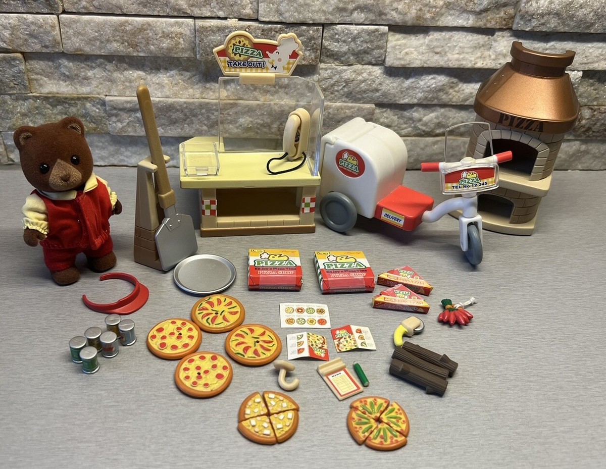 Delivery Set Calico Critters Pizza Delivery Pizza Slice Calico Critters