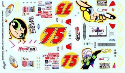 Powerslide #75 Power Puff Girls 2000 Wally Dallenbach 1/24waterslideNascar decal
