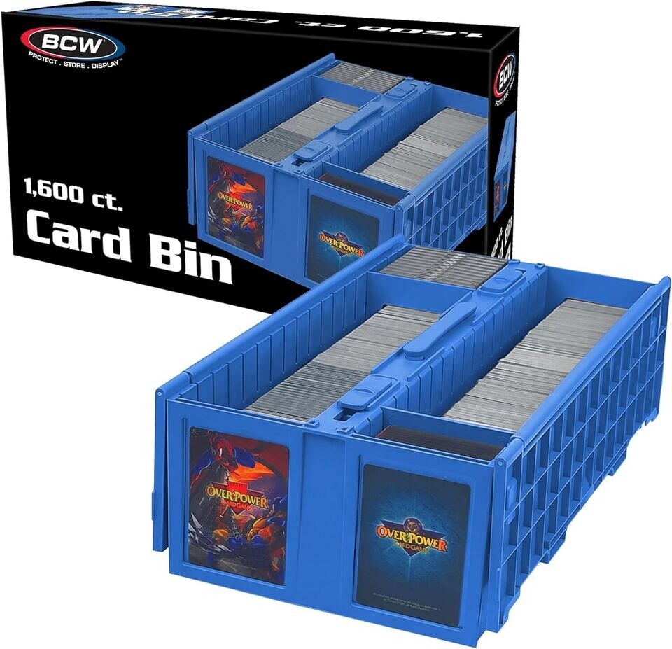 1 BCW Collectible Card Bin - Holds 1600 Trading Cards - with