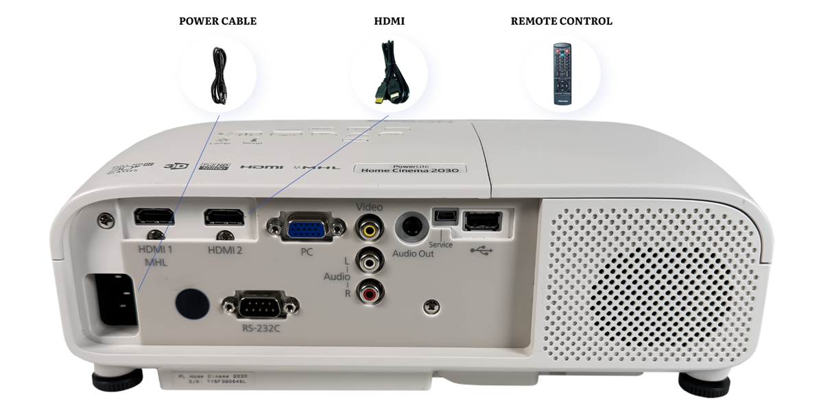Epson Home Cinema 2030 3LCD Projector 3D-Ready for Movies & Games
