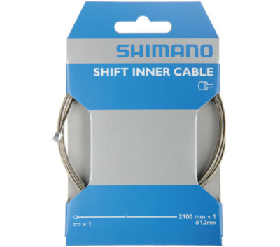 Shimano Schaltzug 1,2x2100mm Innenzug MTB Rennrad Fahrrad Schaltung mit Endkappe