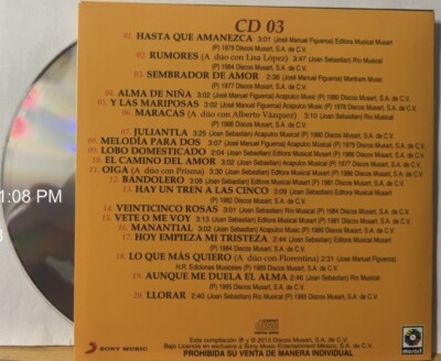 RARE CD Card Sleeve Joan Sebastian Hasta Que Amanezca Rumores Sembrador De Amor