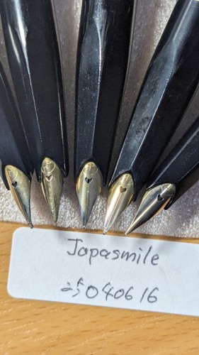 1960s Pilot Fountain Pen Set of Five Super 200 Black and Gold Used 25040616 - Picture 11 of 14