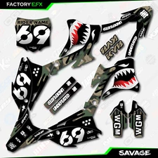 Woodland Savage Camo Racing Graphics Kit fits 22-25 Kawasaki KX112 kx 112 decal