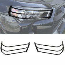 Black Front Headlight Guards Cover Trim Bezels For 4runner 14 Metal Accessories