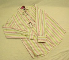 Cesare Cosatti Mens Medium Long Sleeve Dress Shirt Pin Striped