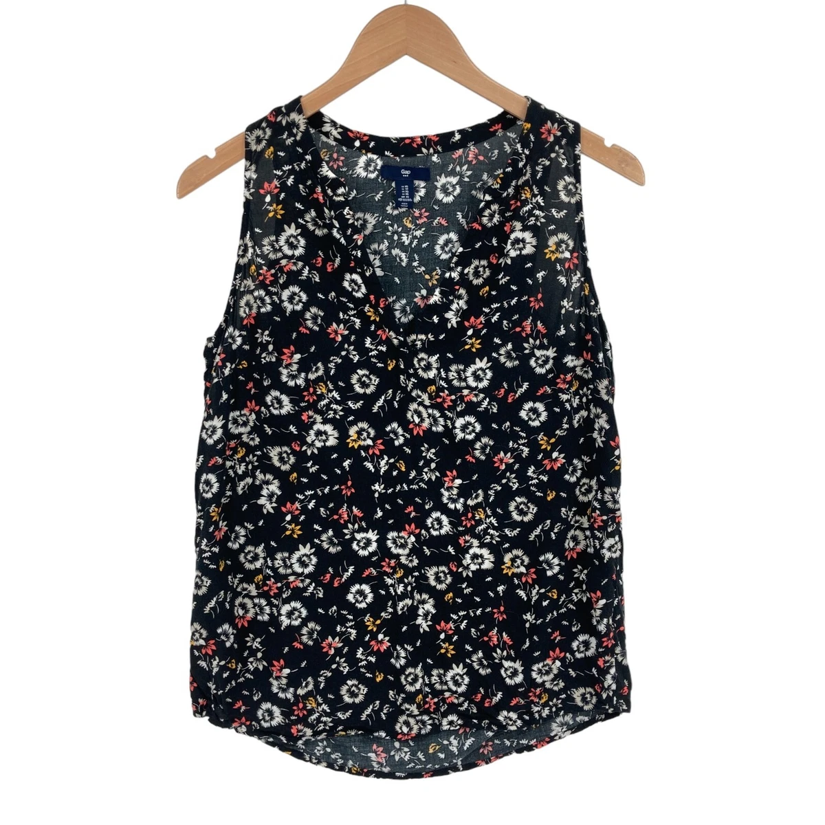 Lands' End Floral Multi Color Orange Swimsuit Top Size 22 (Plus) - 56