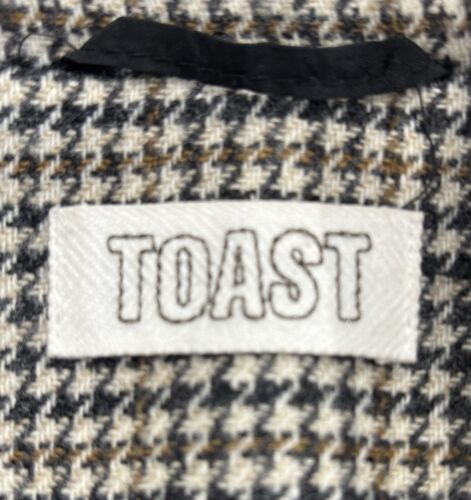 Toast Women's Moon Tweed 100% Wool Houndstooth Check Blazer Jacket ~ UK 12 - Picture 14 of 24