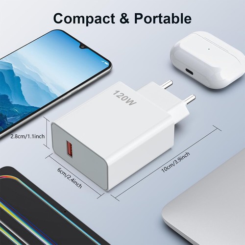 Für Xiaomi 120W Schnell Ladegerät Netzteil 6A USB-C Kabel Redmi Note10/11/12Pro - Zdjęcie 2 z 17