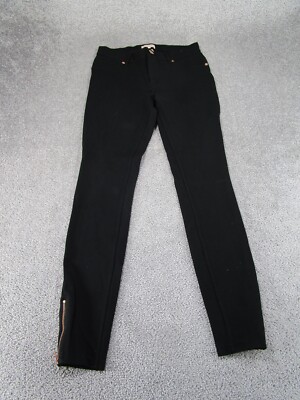 Ted Baker Pants Womens 2 Black Stretch Skinny Ankle Zips *Read