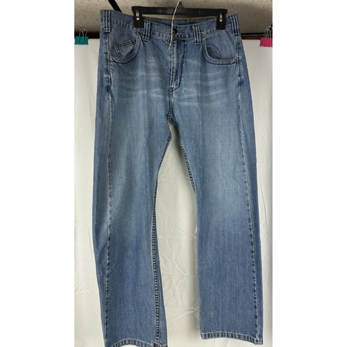 TIMBERLAND Men's Jeans Denim Blue 5 Pocket Relaxed Size 36 x 32 - Picture 2 of 7