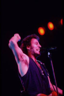 Bruce Springsteen In Concert featuring 1990s Historic Old Photo