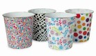Blue Canyon Patterned Home Office Round Plastic Waste Bin - ASSORTED