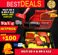 HILTI UD 4 TALADRO PERCUTOR, SR 2-A12 sierra de calar, 2 BATERÍAS, TODO NUEVO, ENVÍO RÁPIDO