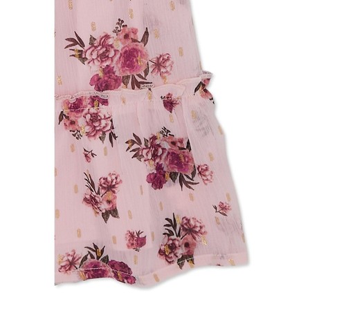 Wonder Nation Girls Pink Floral Chiffon Mini Dress Size S (6-6X) - Picture 4 of 4