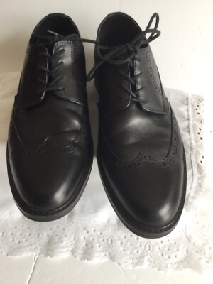 Express Mens Oxford Dress Leather Shoes Color Black Size 11  display picture 1