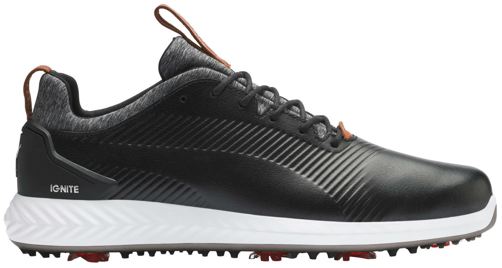 Мужские кроссовки для гольфа Puma Ignite PWRAdapt Leather 20 черные размер 8 20890₽