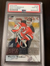 2009 SPX SPXCITEMENT #X30 MARTIN BRODEUR HOF #/999 PSA 10 GEM MINT