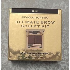 Revolution Pro Ultimate Brow Sculpt Kit On-The-Go Brows Ebony Pack of 3