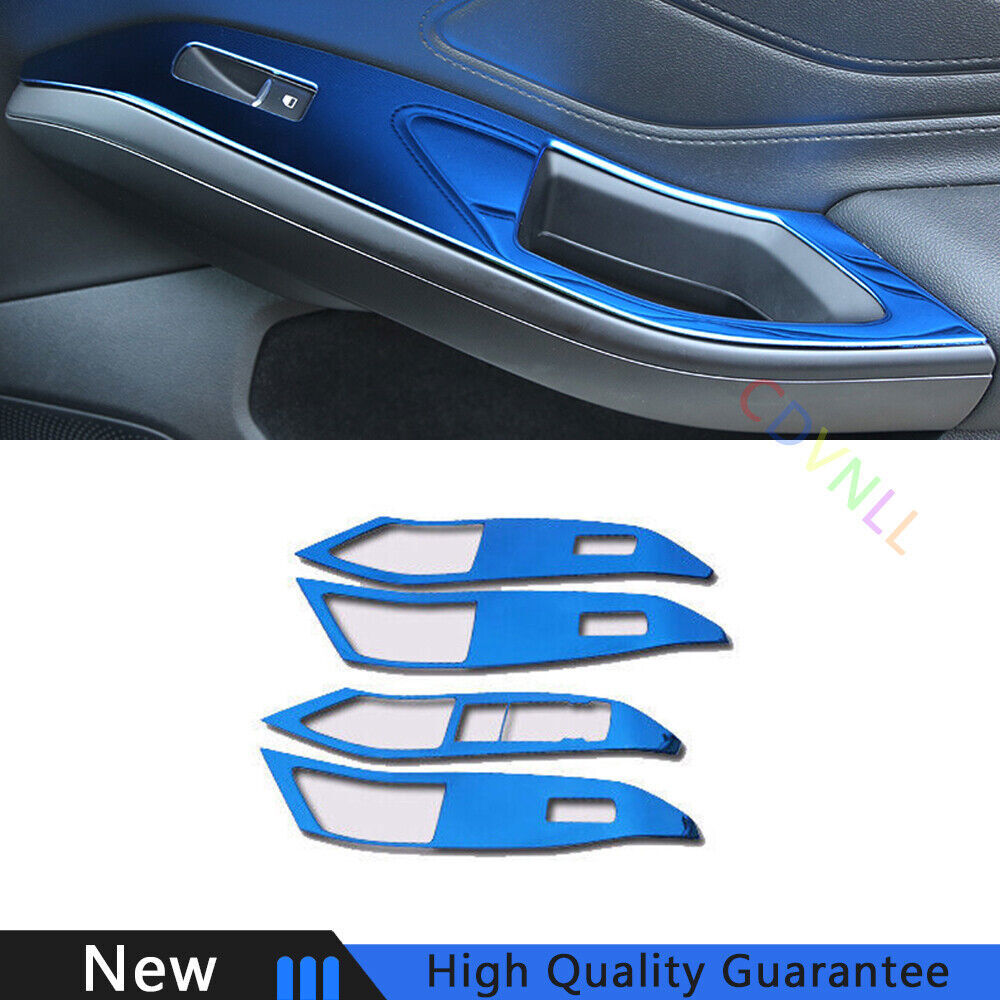 For Ford Focus ST RS 2019-2020 Blue Titanium Window Lock Lift Panel Frame Trim