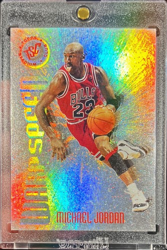 1995-96 Stadium Club Michael Jordan Warp Speed Holo Insert Card #WS1