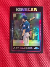 2005 TOPPS Chrome First Year BlACK Refractor Ian Kinsler Rookie RC 28/225