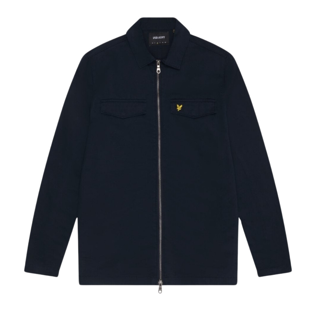Lyle & Scott Branded Dark Navy Blue Overshirt Jacket