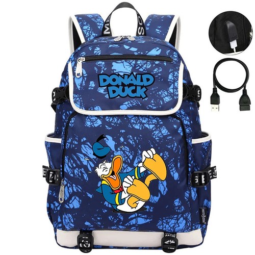 Disney Donald Duck USB Lade Laptop Reiserucksack Schüler Schulranzen - Bild 31 von 56
