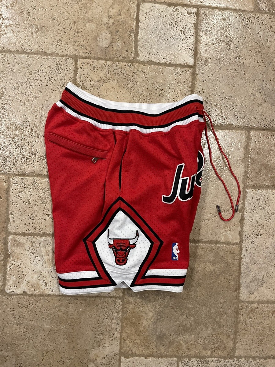 Just Don x Mitchell & Ness NBA Chicago Bulls OG Red Shorts | eBay UK