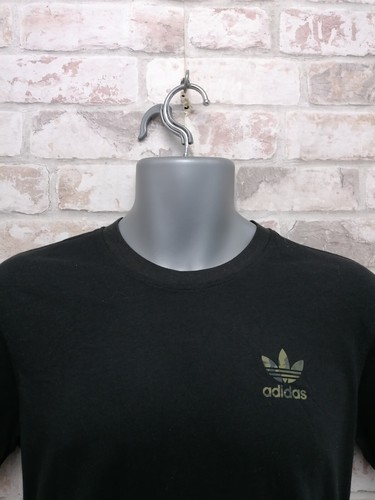 Adidas Trifoil Size UK XS Logo T-Shirt In Black - Picture 2 of 9