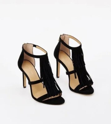 Sandales Ann Taylor Tara En Daim Caramel - Taille 10, Portées Une Seule Fois !