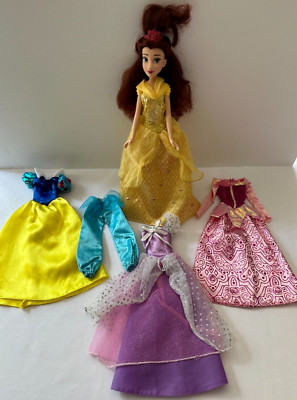 Disney Princess Belle Doll/Dresses Hasbro 2021 w/ extra princess gowns/pants