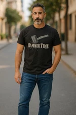 VINTAGE Detroit Pistons Shirt Sz XL Black Bad Boys Hammer Time USA 1989-1990