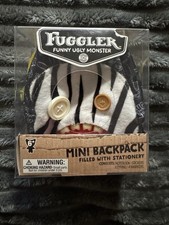 Fuggler Collectable Keychain Keyring Backpack black  white Funny Ugly Monster