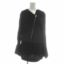 Stella McCartney Dress Long Sleeve Knee Length V-neck Front Zip 36 S Black Used