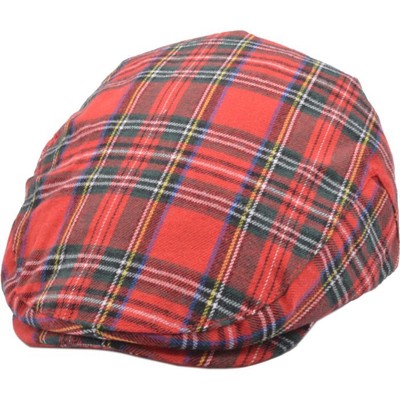 Scottish Tartan Flatcap elastischer Rücken vielseitig und Unisex Wollmischung
