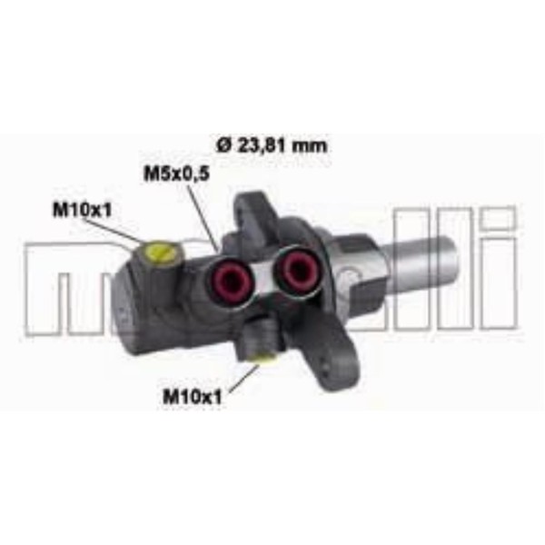 Metelli Hauptbremszylinder Hauptzylinder FüR Nissan Qashqai +2 I 2.0 1.6-image
