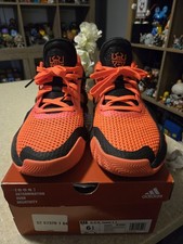adidas D.O.N. Issue 1 basketball shoes in a Solar Red colorway.