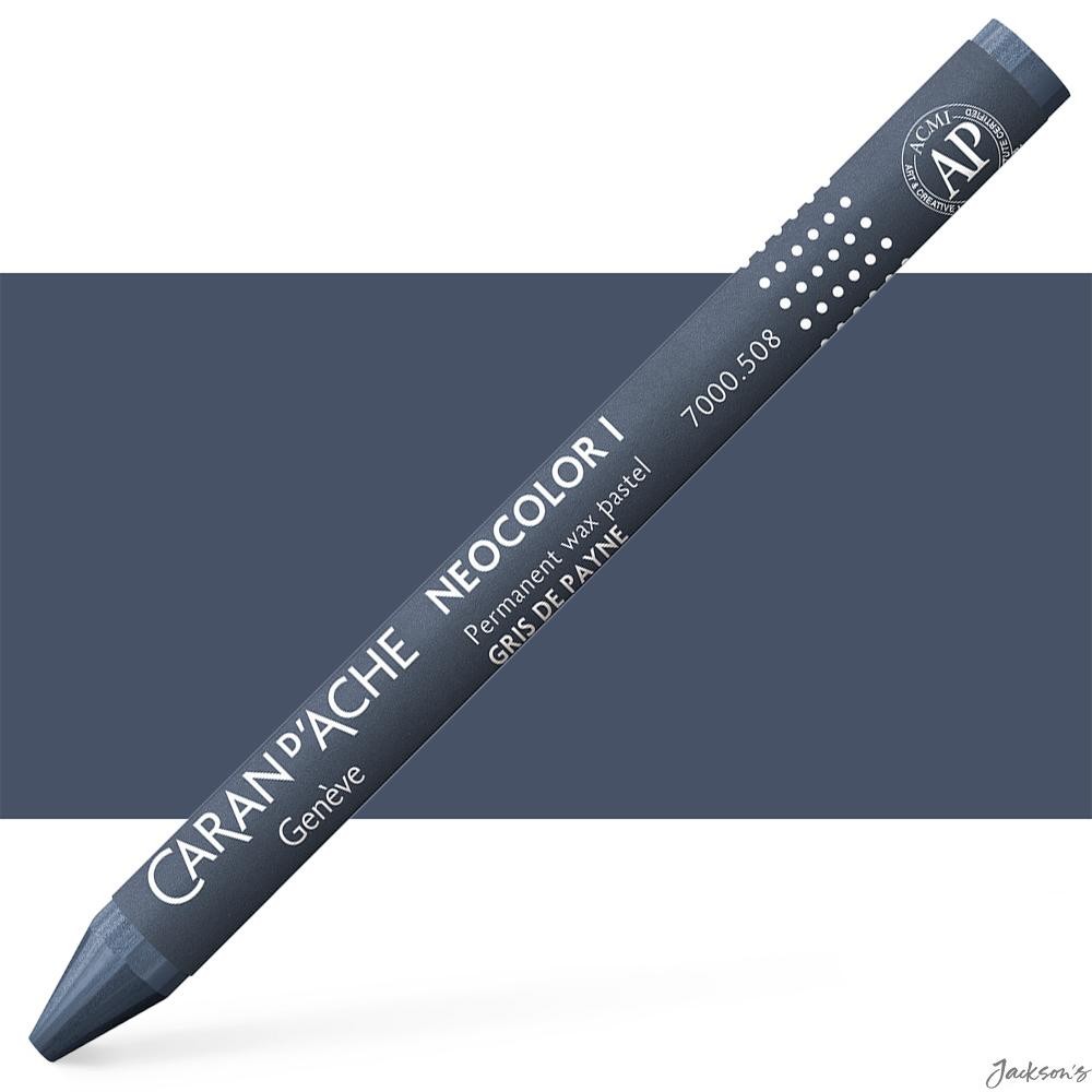 Caran d'Ache Neocolor I Wax Crayon Payne's Grey Artist Drawing Pastel