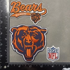 LOT OF 3 CHICAGO BEARS IRON ON EMBROIDERED PATCH
