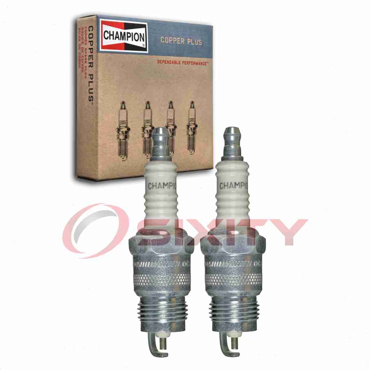 2 pc Champion Copper Plus 130 Spark Plugs for WR4-1 RF14LC DR10GC0 BSF44C jt