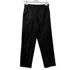Terry Lewis Classic Luxuries Pants Womens 10 Black Real Leather Straight Leg NWT
