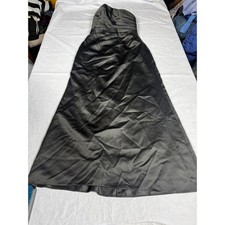 Me Too! Bridesmaid Gown 14 Black HoCo Strapless Pleated Satin Prom Formal Dance
