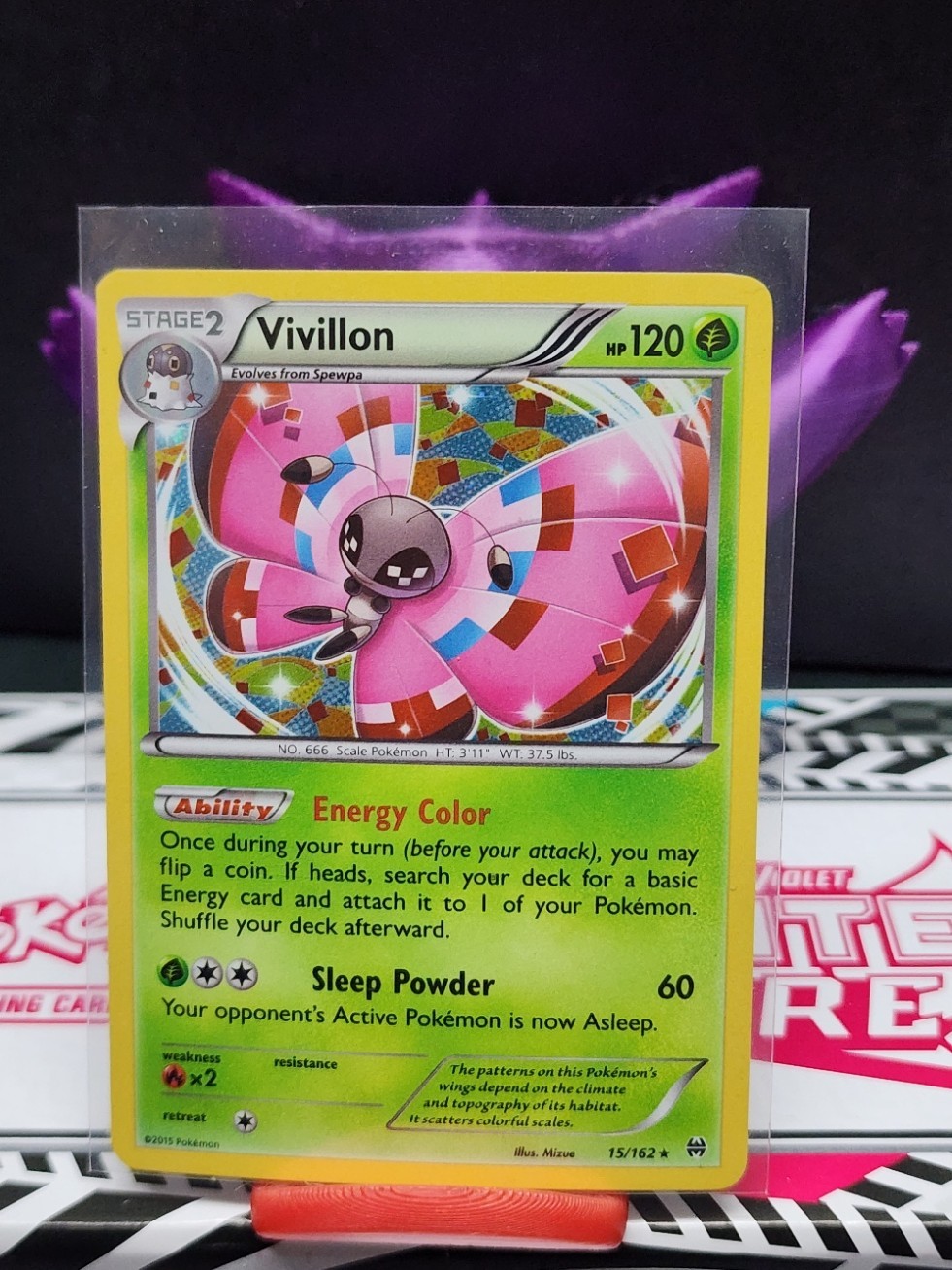 Vivillon - 15/162 - BREAKthrough - Cosmos Holo Rare - Pokemon TCG - NM