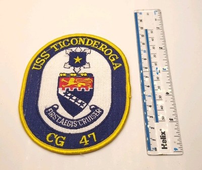 USS Ticonderoga CG 47 US Navy Schiff Patch Wappen Abzeichen