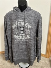 Disneyland Grey Mickey Mouse Hoodie Men  s 2XL Disney Parks